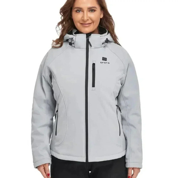 ORORO Women's Heated Jacket with Battery Pack and Detachable Hood Heating Jacket - Picture 3 of 13